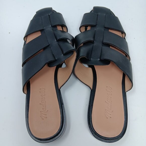 Madewell Black The Dixson Fisherman Mule Size 8 - Picture 3 of 6